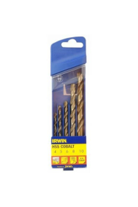 Obrázok pre IRWIN COBALT DRILL BIT SET 5pcs. 4.0, 5.0, 6.0, 8.0, 10.0 mm