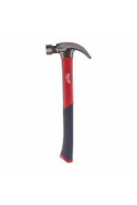 Obrázok pre MILWAUKEE CARPENTER'S HAMMER 570g CURVED IONY HANDLE FIBERGLASS