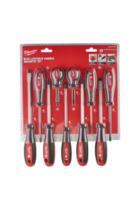 Obrázok pre MILWAUKEE SCREWDRIVER SET 10pcs. (PH&PZ&SL)