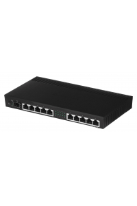 Obrázok pre Mikrotik RB4011IGS+RM router zapojený do sítě Gigabit Ethernet Černá