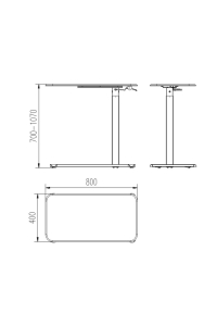 Obrázok pre Psací stůl/stůl s nastavitelnou výškou Unikátní LAPTOP DESK bílý