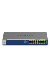 Obrázok pre NETGEAR GS516PP Nespravované Gigabit Ethernet (10/100/1000) Podpora napájení po Ethernetu (PoE) Modrá, Šedá