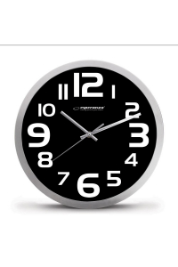 Obrázok pre Esperanza EHC013K Wall Clock - Zurich - Black Hodiny Oválný Černá, Bílá