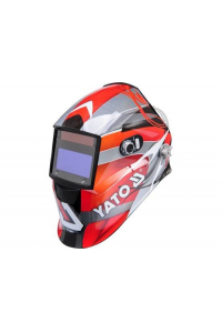 Obrázok pre Yato YT-73921 svářečská maska/přilba Welding helmet with auto-darkening filter Černá, Červená, Stříbrná