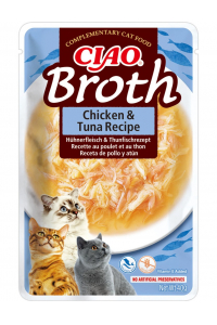 Obrázok pre INABA Ciao Broth Chicken & Tuna - pamlsek pro kočky - 40g