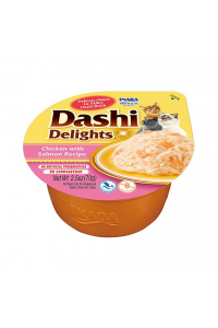 Obrázok pre INABA Dashi Delights Chicken with salmon in broth - pamlsek pro kočky - 70g