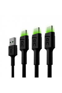 Obrázok pre Green Cell KABGCSET02 USB kabel 1,2 m USB A USB C Černá