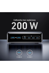 Obrázok pre Víceportová nabíječka Anker Prime GaN 2x USB-A 4x USB-C PD 200W Černá