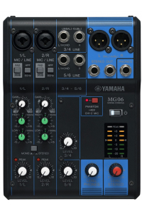 Obrázok pre Yamaha MG06 audio mixér 6 kanály/kanálů Černá