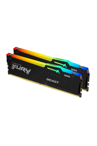 Obrázok pre Kingston Technology FURY Beast RGB paměťový modul 64 GB 2 x 32 GB DDR5 ECC