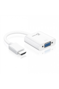 Obrázok pre J5create Adaptér HDMI na VGA (HDMI m - VGA f 3,5mm Audio f 10cm; barva bílá) JDA213-N