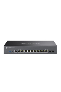 Obrázok pre TP-Link Omada ER7412-M2 router zapojený do sítě 2.5 Gigabit Ethernet, Gigabit Ethernet Černá