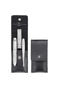 Obrázok pre Zwilling Twinox Manicure Set – Black Leather Case, 5 Pieces - Black