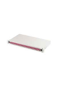 Obrázok pre FO patch panel with 19'' 1U accessory, 24x LC dx, OM4, adapters, extendable, grey