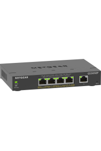 Obrázok pre NETGEAR 5-Port Gigabit Ethernet PoE+ Plus Switch (GS305EP) Řízený L2/L3 Gigabit Ethernet (10/100/1000) Podpora napájení po Ethernetu (PoE) Černá