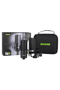 Obrázok pre Shure SM4-K-KIT - kondenzátorový mikrofon, externě polarizovaný, rukojeť, popfiltr, pouzdro