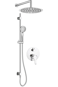 Obrázok pre Concealed shower set with rail - with overhead shower