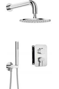 Concealed shower set with mixer box - with overhead shower Obrázok pre Concealed shower set with mixer box - with overhead shower