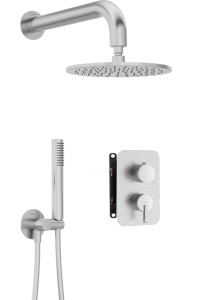 Concealed shower set with mixer box - with overhead shower Obrázok pre Concealed shower set with mixer box - with overhead shower