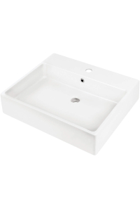 Obrázok pre Ceramic countertop/wall washbasin with space for a tap - 60x50 cm