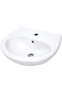 Obrázok pre Wall-mounted ceramic washbasin with space for a tap