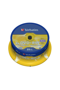 Obrázok pre Verbatim DVD+RW Matt Silver 4,7 GB 25 kusů