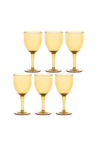 Obrázok pre ROSE&TULIPANI FIABA Set of 6 acrylic wine glasses 400 ml, amber