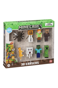 Obrázok pre MINECRAFT 3D ERASERS - 8 PACK DELUXE BOX VER.B