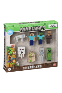 Obrázok pre MINECRAFT 3D ERASERS - 8 PACK DELUXE BOX VER.A