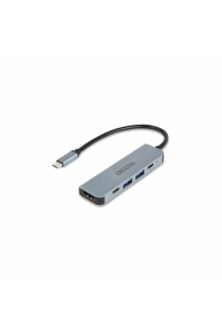 Obrázok pre DICOTA D32060 5-v-1 4K PD 100 W USB Type-C Video Hub Stříbrná