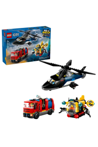 Obrázok pre LEGO CITY 60462 Helikoptéra, hasičské auto a ponorka Remix