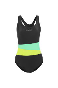 Obrázok pre Women's swimsuit Crowell Lola col.01 black-green-lime 38