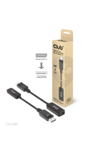 Obrázok pre CLUB3D CAC-1088 adaptér k video kabelům 0,21 m DisplayPort HDMI Černá