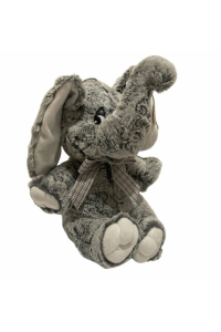 Obrázok pre Gray Elephant Plush Mascot Sitting with Bow 40cm 4187