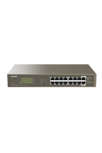 Obrázok pre Tenda TEG1116P-16-150W-EU síťový přepínač Nespravované Gigabit Ethernet (10/100/1000) Podpora napájení po Ethernetu (PoE) Bronzová