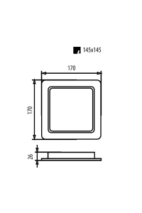 Obrázok pre Stropní panel Maclean LED, podhledový panel SLIM, 18W, neutrální bílá 4000K, 170*170*26mm, 1900lm, MCE374 S