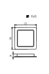 Obrázok pre Stropní panel Maclean LED, podhledový, SLIM, 9W, neutrální bílá 4000K, 120*120*26mm, 900lm, MCE373 S