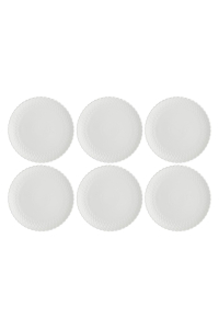 Obrázok pre Set of 6 Momenti Cake Plates - White, 18 cm