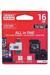 Obrázok pre Goodram M1A4-0160R12 flash paměť 16 GB MicroSDHC Class 10 UHS-I