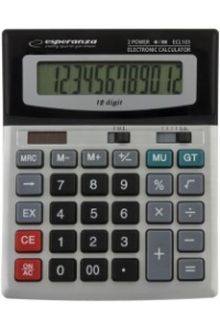 Obrázok pre Esperanza ECL103 kalkulačka Desktop Jednoduchá kalkulačka Černá, Šedá