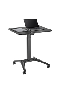 Maclean MC-453 B Mobile Laptop Desk with Pneumatic Height Adjustment, Laptop Table with Wheels, 80 x 52 cm, Max. 8 kg, Height Adjustable Max. 109 cm (Black) Obrázok pre Maclean MC-453 B Mobile Laptop Desk with Pneumatic Height Adjustment, Laptop Table with Wheels, 80 x 52 cm, Max. 8 kg, Height Adjustable Max. 109 cm (Black)