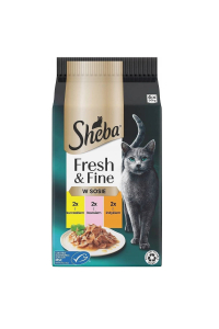 SHEBA Fresh Fine in gravy Chicken, salmon, tuna - mokré krmivo pro kočky - 6x50g Obrázok pre SHEBA Fresh Fine in gravy Chicken, salmon, tuna - mokré krmivo pro kočky - 6x50g