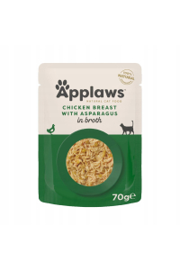 APPLAWS Chicken fillet with asparagus in broth - mokré krmivo pro kočky - 70g Obrázok pre APPLAWS Chicken fillet with asparagus in broth - mokré krmivo pro kočky - 70g