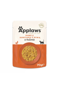 Obrázok pre APPLAWS Chicken breast with pumpkin in broth - mokré krmivo pro kočky - 70g