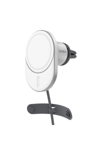 Obrázok pre Belkin BoostCharge Pro Chytrý telefon Stříbrná, Bílá USB Bezdrátové nabíjení Rychlé nabíjení Auto