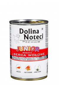 Obrázok pre DOLINA NOTECI Premium Junior Rich in beef hearts - Mokré krmivo pro psy - 400 g