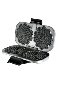 Unold 48241 pánvička na vafle 2 vafle/vaflí 1300 W Černá, Stříbrná Obrázok pre Unold 48241 pánvička na vafle 2 vafle/vaflí 1300 W Černá, Stříbrná
