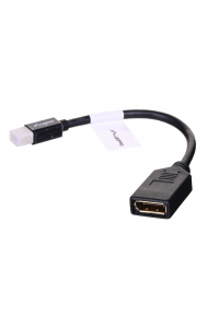 Obrázok pre Lanberg AD-0003-BK DisplayPort kabel 0,12 m Mini DisplayPort Černá