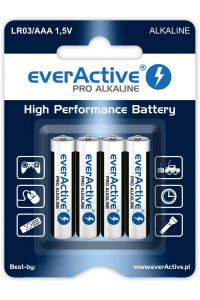 Obrázok pre EverActive Pro Alkalické baterie LR6 AA - blistr po 4 kusech