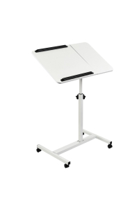 Mobilní stojan na psací stůl/notebook Maclean, bílý, výškově nastavitelný 59-89 cm, max. 30 kg , MC-121 W Obrázok pre Mobilní stojan na psací stůl/notebook Maclean, bílý, výškově nastavitelný 59-89 cm, max. 30 kg , MC-121 W